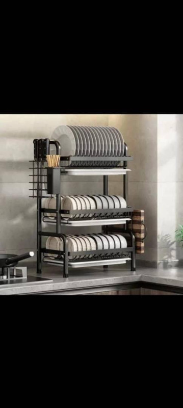 Iron 3 Steps Plate Rack
